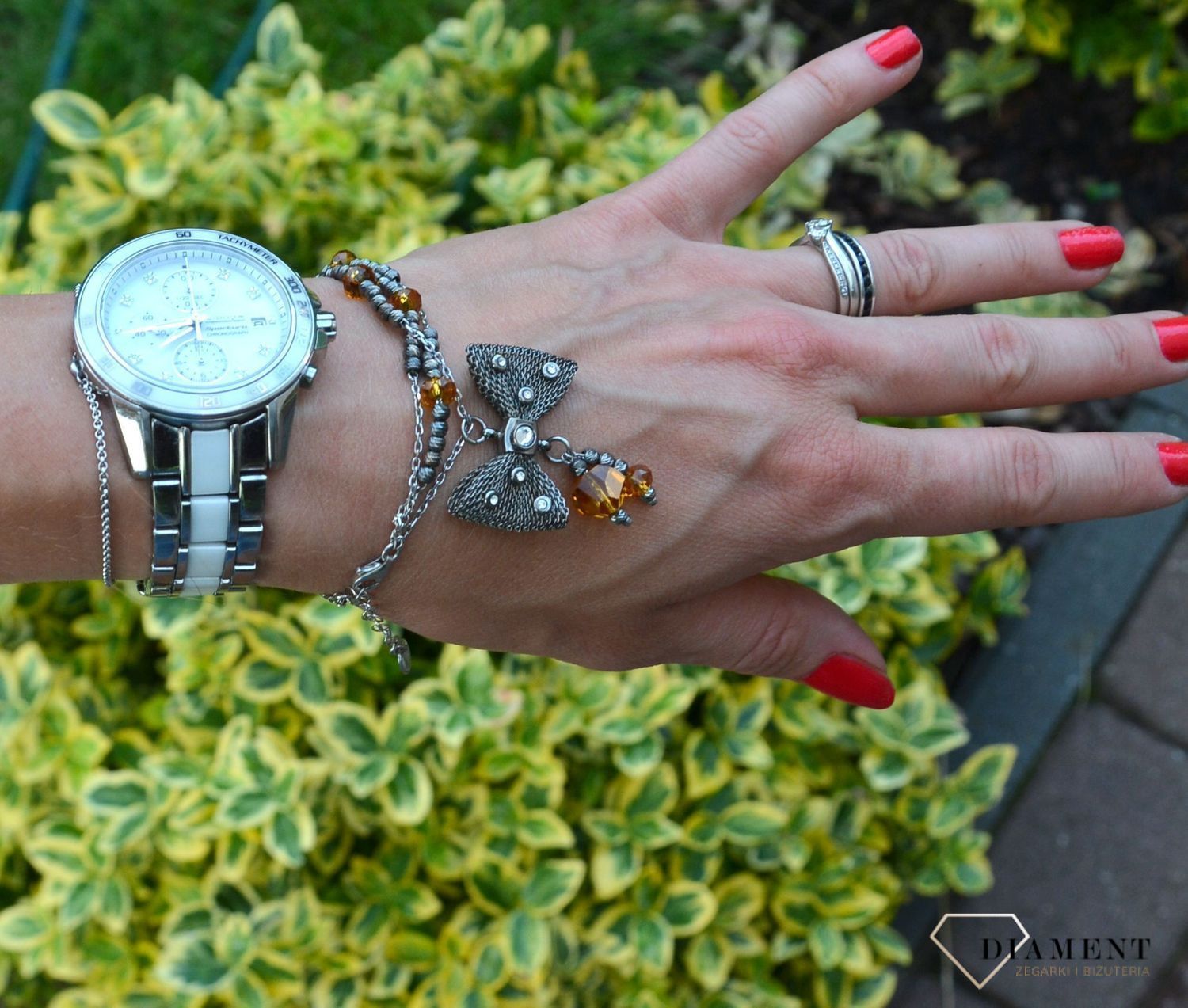 Bransoletka srebrna damska kokardka  ✓Oksydowane bransoletki ✓ Srebrne bransoletki w sklepie zegarki-diament.pl✓ Autoryzowany sklep✓ Kurier Gratis 24h✓ Gwarancja najniższej ceny.jpg